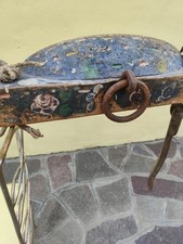 ANTICO GIOGO BUOI FATTO CARRO DA FESTA EINTAGLIATO A MANO Bellissimo 