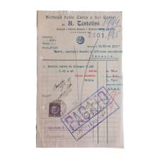 1934 A. Testolini Bottega Della Carta E Dei Colori Venezia Fattura C02318