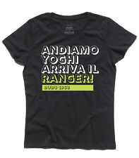 T-shirt donna YOGHI e BUBU Andiamo Yoghi arriva il ranger! Yellostone Park