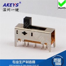 10pz SS-25D01 Maniglia Altezza 5mm 2P5T Doppia Fila Interruttore Scorrevole Verticale 12Pin