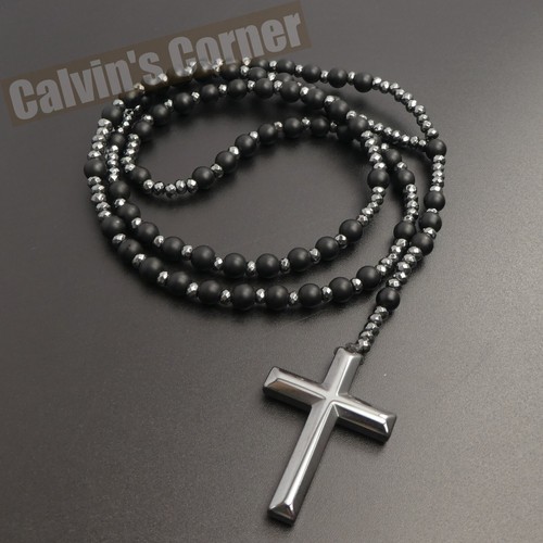 Collana rosario ematite - , onice