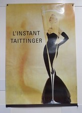 L'INSTANT TAITTINGER CHAMPAGNE MANIFESTO PUBBLICITARIO AFFICHES 1987