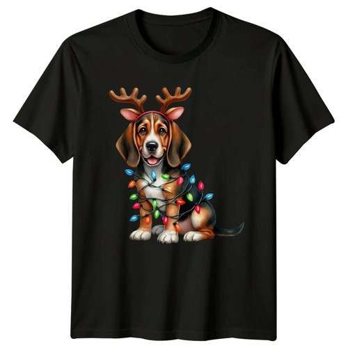 Beagle puppy christmas - christmas, lights