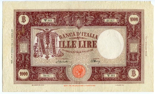 Banconota 1000 barbetti lire - banconota,
