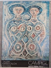 Manifesto originale Massimo Campigli - Arte Fiera 78 Bologna