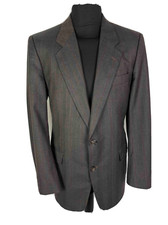 HUGO BOSS VINTAGE '70 Giacca Blazer Uomo Lana Tweed Gessata Man Jacket Sz.L - 50