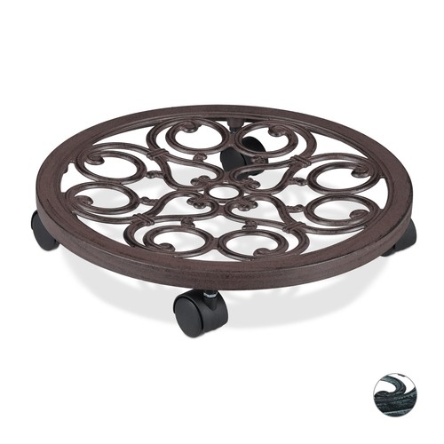 Carrello portavasi marrone
