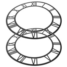  2 adesivi per orologio da parete a specchio - numeri romani rotondi - quadrante