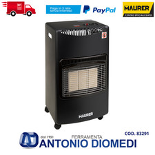 ✅Maurer Stufa Gas GPL 4,2KW Infrarossi Piastre Ceramiche Ruote Bombola 5-15 Kg