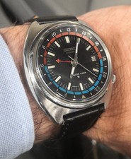 Seiko 6117-6410 GMT Navigator Timer - Automatic  Dial Nero