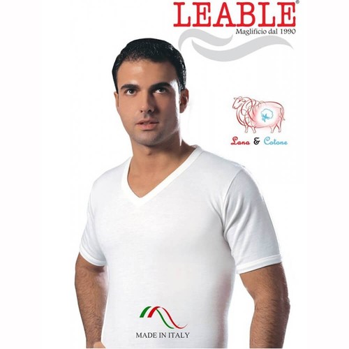 Maglia uomo scollo lana - v,