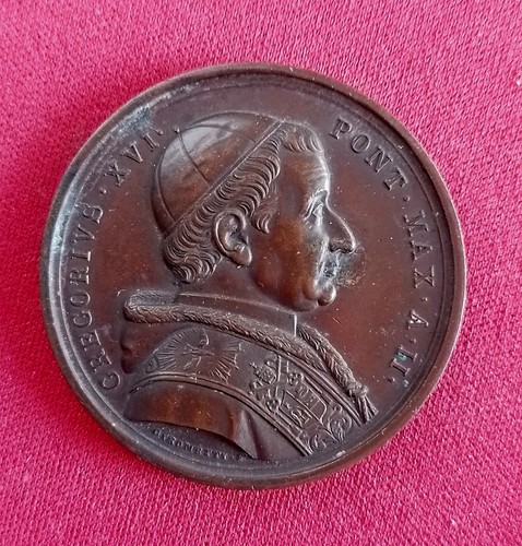 Medaglia gregorio xvi possesso - medaglia,