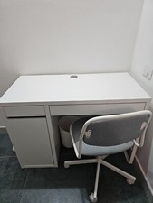 Scrivania minimal bianca ikea - scrivania,