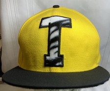 Truckfit Yellow And Black SnapBack Trucker Hat Black And White Tiger Stripe