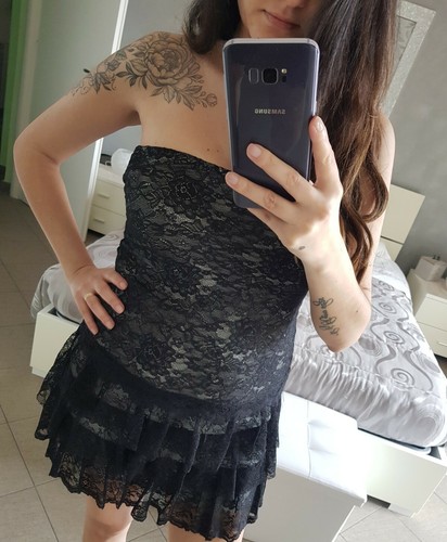 Abito pizzo nero - , denny