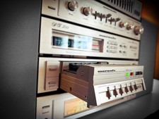 Pacchetto altoparlanti MARANTZ 500 🌈RaRe🌈 sistema stereo componenti vintage in bianco e nero