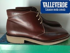 Valleverde Polacco Scarpa Lacci Uomo Plantare in Pelle Marrone ITALY N°40 Nuovo
