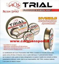 MONOFILO PESCA FLUOROCARBON TRIAL 50 MT AQS MARE FINALE TERMINALI FINALI TRAINA