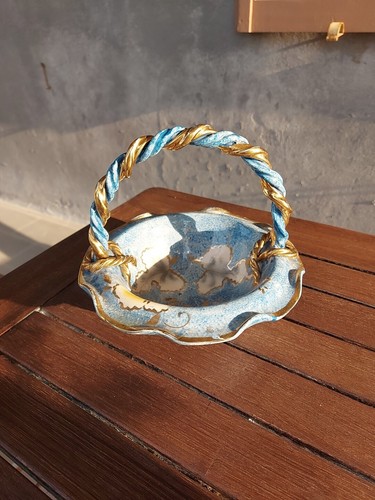 Centrotavola cestino ceramica - cestino,