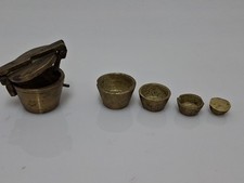 Set Pesi In Bronzo 1800/900 Antica Pila di pesi in bronzo