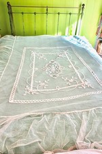 Antico Copriletto Bianco Rete