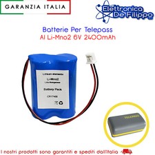 Batteria Per Telepass 6V 2400mAh 2CR-17450