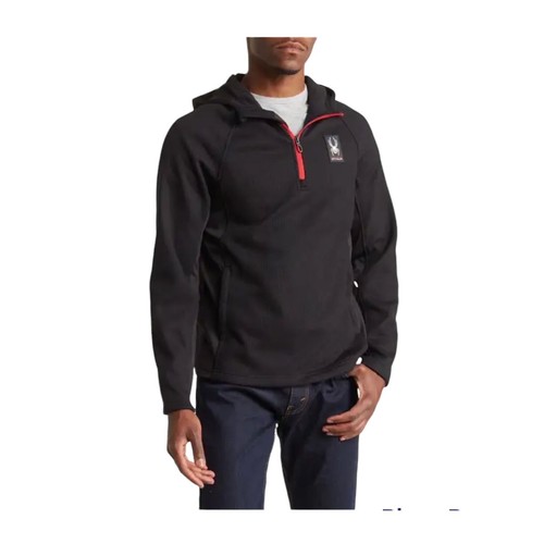 Spyder uomo nero mezza zip - uomo,