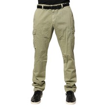 MASON'S Pantalone verde militare vita media uomo cotone pantalone cargo IT44/W30/XS 300usd
