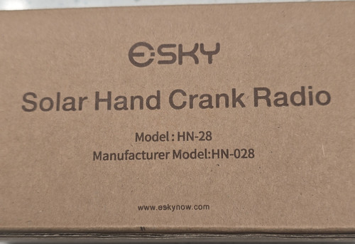 Esky radio solare - hn-28, a