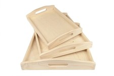 Set di 3 vassoi legno che