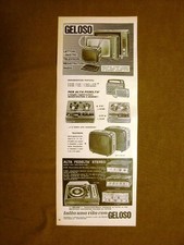 Lettori nastro Televisori Registratori Radio Geloso Pubblicità vintage anni '70