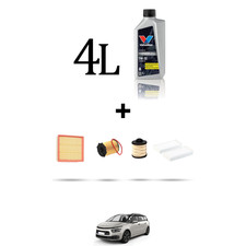 HOFFCAR Kit tagliando 4 FILTRI e 4L OLIO per Citroen C4 Space Tourer 1.6 BlueHDI