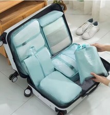 Set 9 borse organizer viaggio valigia scarpe cosmetici pieghevoli oxford