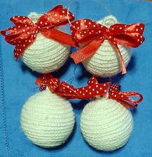 Set 4 Palline di Natale ad
