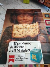 MANIFESTO 140 x 200 PANETTONE MOTTA NATALE ANNI 70