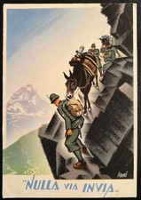 CARTOLINA MILITARE "1° REGGIMENTO ARTIGLIERIA ALPINA" ILL. P. MAGGI