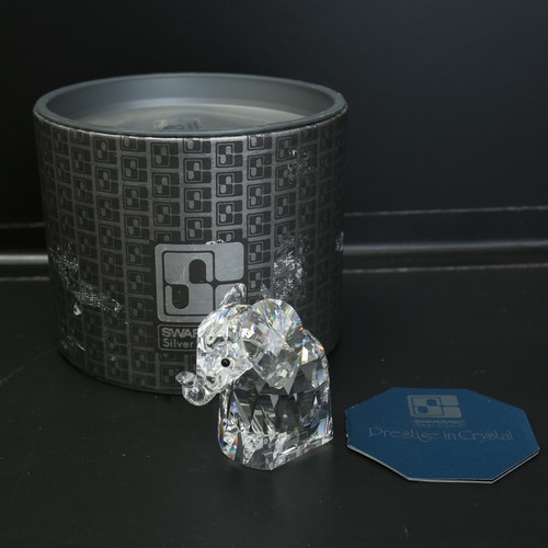 Vtg swarovski crystal elephant - swarovski,
