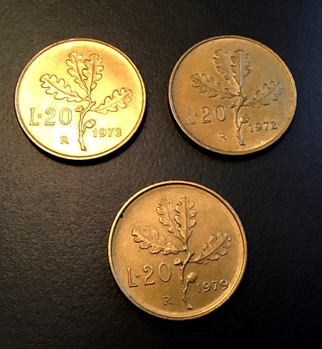 Italia monete lire - italia, 20