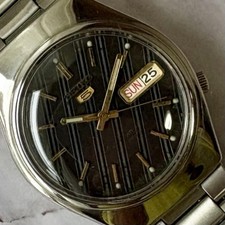 Orologio Seiko 5 Vintage Automatico Anni 70 Day Date Cinturino Acciaio Quadra...