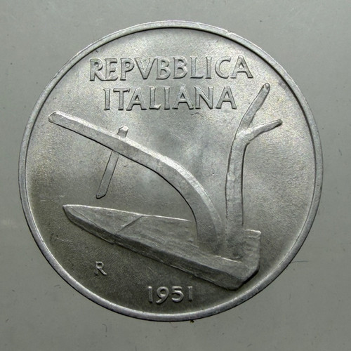 Repubblica italiana lire - repubblica, 10
