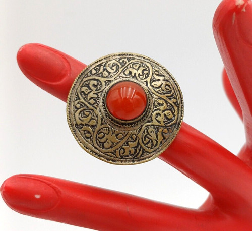 Anello tribale etnico corniola - anello,