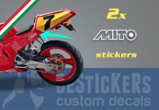 2 adesivi logo cagiva MITO per
