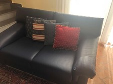 2 Divani con 3 e 2 Posti con Cuscini - Blu Notte