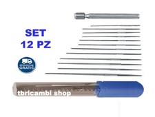  ALESATORI  PENTAGONALI PER UGELLI GPL METANO KIT 12 LAME + IMPUGNATURA PRO 