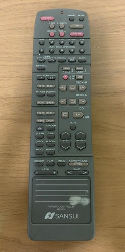 Sansui f14 remote - sansui, rs-f14