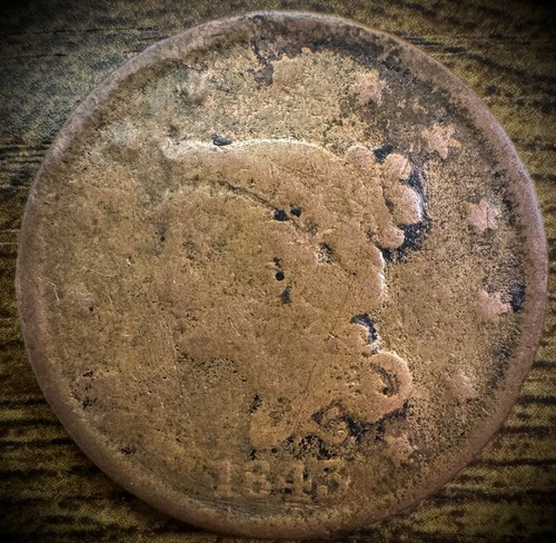 1843 grande centesimo - testa, di