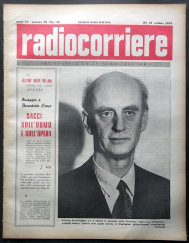 Radiocorriere 1953 ottorino - radiocorriere, 1953#43-ottorino