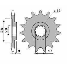 2064M PIGNONE PBR 14 DENTI 428