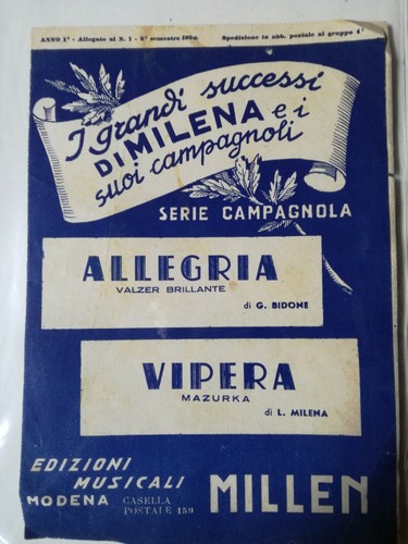 Spartito musicale del 1950 - spartito,