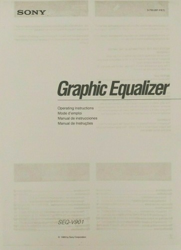 Sony seq v901 equalizzatore - sony,